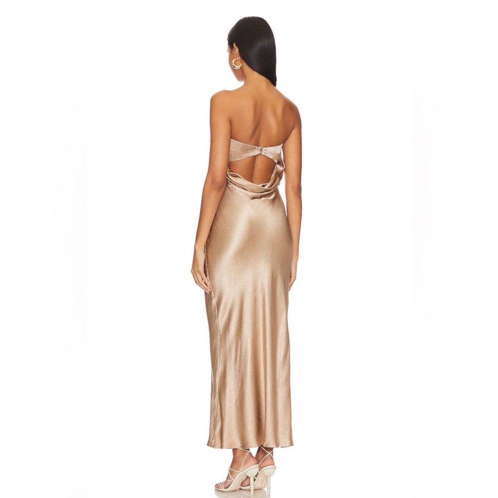 Bec + Bridge Moon Dance Strapless Dress in Golden, Size US 2